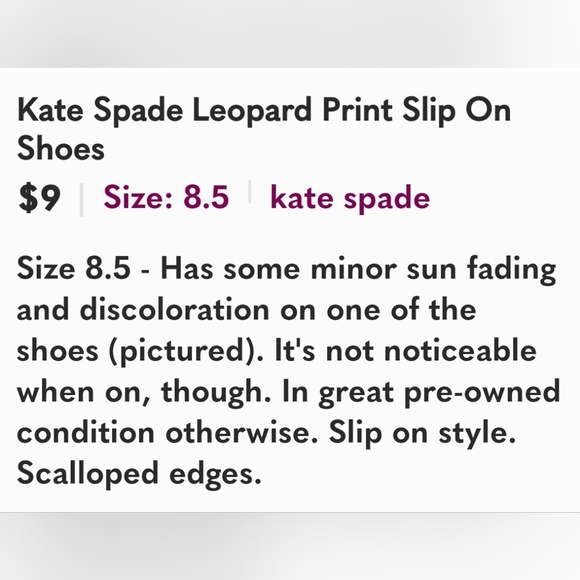 Kate Spade Leopard Print Slip On Shoes - Picture 2 of 7